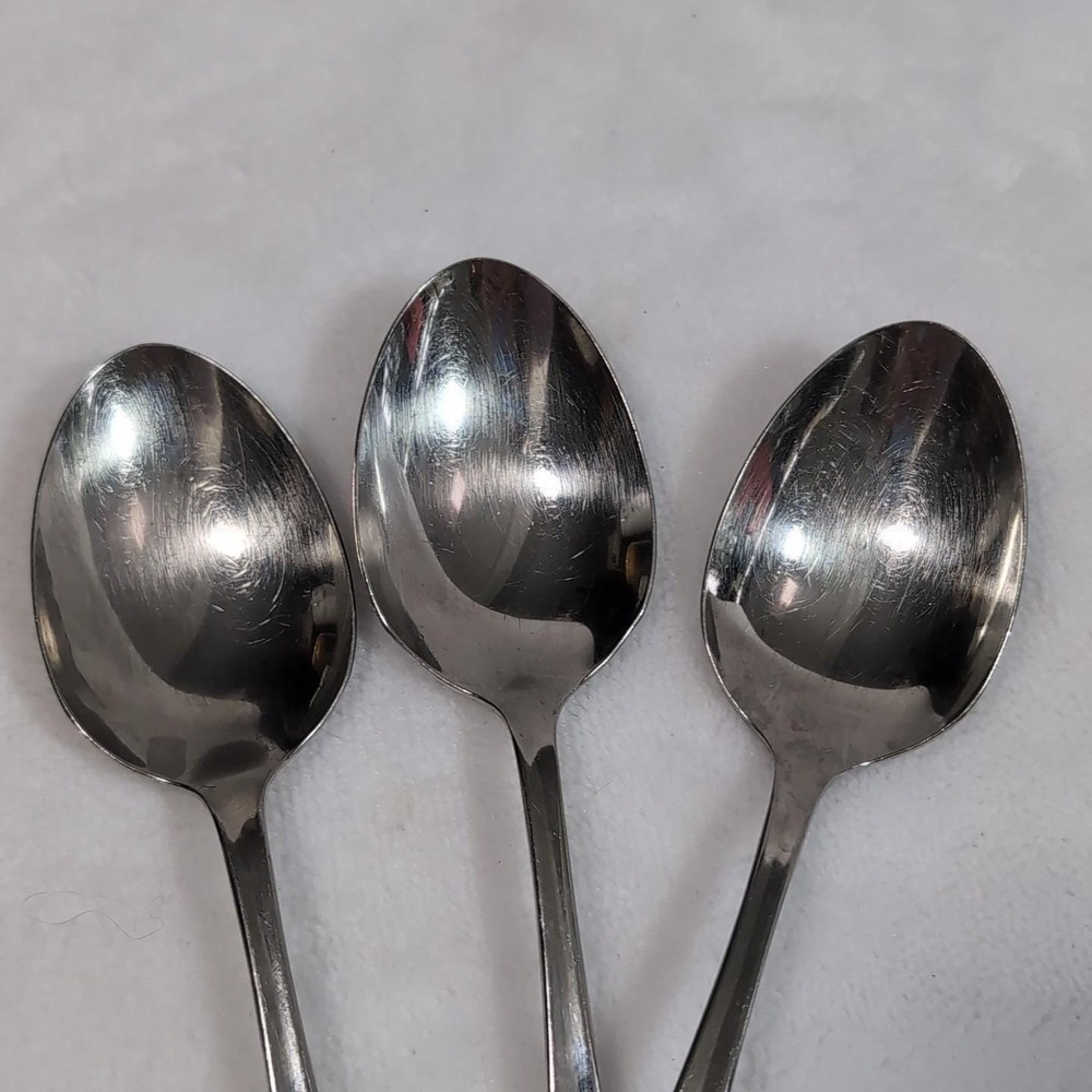 Oneida SPRING ROSE Betty Crocker Serving Spoons Stainless Flatware 1987 8" Vtg - Picture 4 of 7